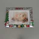 LARAINE Picture Photo Frame 5x7 Metal 2025 Christmas High Definition Display Pictures for Tabletop Home Decorative Holiday Gift (Silver (2025))