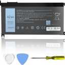 WDX0R 42Wh Laptop Battery 11.4v WDXOR Replacement for Dell Inspiron 13 15 17 Series 7378 5567 5378 7579 5578 5579 7569 5565 5570 5765 7570 5379 7573 7560 7375 5568 5775 5368, P69G P69G001 FC92N CYMGM