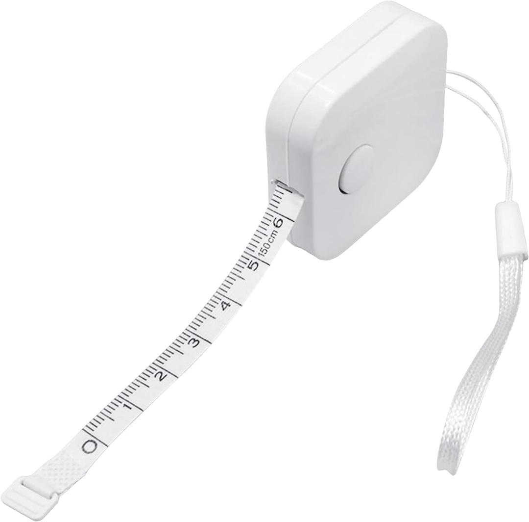 Retractable Body Measuring Soft Ruler Tape Sewing Cloth Tailor Tape Measure For Weight Loss Medical-Body Measuring Tools Retractable Body Measurement Tape Sewing Tape Measure Cloth Measuring Tape Tape (White)