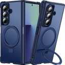 Magnetic Stand for Samsung Galaxy Z Fold 7 Case, [Fit for MagSafe] Upgraded Military Grade Drop-Proof Fold 7 Cases with Ring Holder Support Wireless Charging, Royal Blue