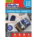 Hefty Shrink-Pak Vacuum Storage Bags - Space Saver for Under Bed Storage, Clothing and Comforters, Odor Resistant, 3X More Storage Space - 6 total Bags