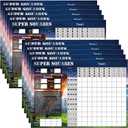 10 Pcs Large Football Squares Pool Board Football Pool Poster 100 Grids 18.9 x 26.8 Inch Game Party Supplies 2026 for Sports Party Decorations