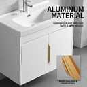 5 Pack 250mm(9.8 Inch) Gold Edge Finger Pull Drawer Door Cabinet Aluminum Alloy Long Concealed Furniture for Kitchen Bathroom
