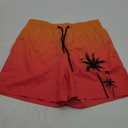 Men’s Gradient Beach Shorts – Orange/Red, Size S