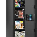 7.0 Cuft Large Fireproof Safe for Home, Digital Anti-theft Safe Box with Combination Lock, Smart Alarm Systerm and Removable Shelf, Personal Safety Box for Home Documents Fireram Medicine Valuables