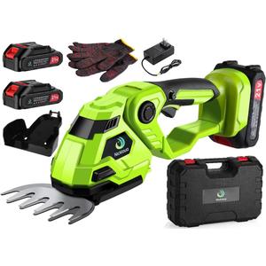 Cordless Hedge Trimmer,Cordless Grass Shear & Hedge Shear with a 5.3-inch Lawn Mower Blade, with 1 PC Rechargeable Battery and Charger for Garden,Lawn.Note: It Does not Include the 9-inch Blade.