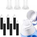 GLACIER FRESH Bite Valve and Filter Replacement for Brita Water Bottle - 6 Pack Filters and 3 Pack Silicone Mouthpieces for Stainless Steel and Plastic Bottles