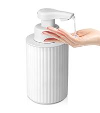Automatic Soap Dispenser Foaming Touchless: 9oz White Plastic  Rechargeable Electric Smart Auto Foam Soap Dispenser  Hand Dish Bathroom Kitchen