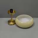 BOKT Large Yellow Glass Semi Flush Mount Ceiling Light Antique Brass Ceiling Light Dome Glass Close to Ceiling Light Vintage Ceiling Light Fixture Cream Schoolhouse Single Ceiling Lamp, BC1125-Y