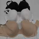 Fruit of the Loom Women's Smooth Cotton T-Shirt Bra Pack - Ultra-Soft, Flexible, and Invisible Under Tees (38DD)