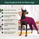 Kuoser Dog Surgery Suit for Back Legs, Dog Rear Leg Sleeve to Stop Licking, Female Spay Recovery Suit for Dogs After Surgery, Pet Puppy Surgical Pants Onesie for Abdomen Wounds Skin Disease, XL