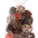 Natural Tones Vase & Bowl Fillers Decorative Balls | Home Decor (Autumn Orange)