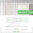 180 inch Curtain Rods, 1" Heavy Duty White Curtain Rod for Outdoor Pato, Living Room, Bedroom, Metal Modern Curtain Pole with End Caps, 10 to 15 ft Drapery Rod Set with Brackets