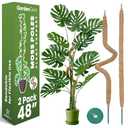 1Pack 48'' Bendable Moss Pole Monstera Plant Support for Climbing Indoor Plants - Stakes for Potted Climbers - Tall Sticks Indoor Trellis for Houseplants - Accessories for Monstera Pot