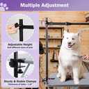 AGESISI H-Shape Dog Grooming Arm with Clamp, Heavy Duty Pet Grooming Table Arm with Loop Noose, 32" Height Adjustable and 34" - 50" Width Adjustable for Large & Medium & Small Pets, Black