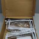 White Wire Shelf Dividers for Closet Organization  12-Pack - Sturdy and Easy Set-Up Closet Shelf Dividers with Bonus Rose Gold Hanger - 12 inches x 12 inches