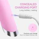 PRITECH Facial Cleansing Brush, Rechargeable Silicone Face Scrubber with Heat Massage End, Vibrating Exfoliator Scrubber for Deep Cleaning, Waterproof Face Brush for Women and Men (Pink)