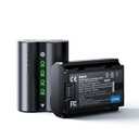 llano 2-Pack 2600mAh Aurora USB-C NP-W235 Battery - Fully Decoded for Fujifilm X-T5, X-T4, X-S20, GFX50S II, GFX100S, X-H2, X-H2S, Fast Rechargeable, Finger-Tap LED Display, Replacement Batteries