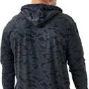 Burlebo Mens Performance Hoodie Lightweight Long Sleeve Pullover, Athletic Fit, Moisture-Wicking, Sun Protection (Black, L)