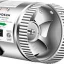 VIVOSUN 4 Inch Inline Duct Fan 100 CFM, HVAC Exhaust Ventilation Fan with Low Noise for Basements, Bathrooms, Kitchens and Attics, Silver