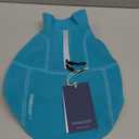 VIVAGLORY Softpad Dog Fleece Vest, Dog Fleece Jacket for Fall & Spring, Coat with Harness Hole, Reflective Light Weight Soft Easy On Adjustable, S, Turquoise (S(Chest: 18-21", Neck: ~12"))