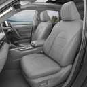 AOMSAZTO Custom Fit Seat Covers: for Toyota Highlander 2020-2025 2026 -Three-Row 7 Seats,Second Row Captain Chair Full Set Faux Leather-Dark Gray