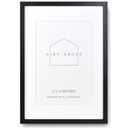 Airy Abode Premium Black Wood Picture Frame 11x16 Matted to 8x12 - Pick Your Size and Color