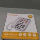 Uvital Big Button Phone for Seniors, Corded Landline Phones for Seniors with 8 One-Touch Dialing Big Buttons and 1 SOS Emergency Button, Hands-Free, Loud Ringer, Easy to Use (White)