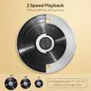 Record Player with Speakers, Turntables for Vinyl Records with AT-3600L Cartridge, Belt Drive 2-Speed (33/45 RPM), All in One Vinyl Player for Music Lovers (Blackwood)