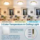 2Pack LED Flush Mount Ceiling Light Fixture 16inch 35W