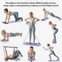 Pilates Board - Updated Pilates Reformer Machine Set, Multi-Purpose Foldable Pilates Reformer Board for Home, 6 in 1 Pilates Sliding Board