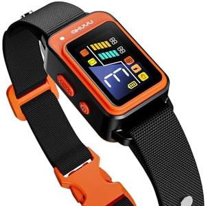 Dog Bark Collar-Rechargeable Smart Barking Collar- Anti Bark Training Collar with Adjustable Sensitivity Beep Vibration Shock- Bark Shock Collar for Small Large Medium Dogs (Orange)