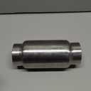 3" Inlet & Outlet Exhaust Resonator, 9" Overall Length Center Straight Through Stainless Steel Muffler,Polished