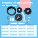 Dryer Rebuild Kit Include RB170002 Dryer Roller Set & D516792 ldler Pulley & D511255P Belt & RB170003 Drum Glide Kit Compatible with Speed Queen 1992 and Newer Models Repair Kit