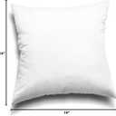 EDOW Throw Pillow Inserts, Set of 2 Lightweight Down Alternative Polyester Pillow, Couch Cushion, Sham Stuffer, Machine Washable. (White, 24x24)