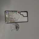 Lotadilo Cute Case for Samsung Galaxy S25 Ultra for Women Girls - Funny Wild Floral Design Compatible with Magsafe Magnetic Ring Holder Kickstand Fashion TPU Phone Covers