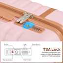 3 Piece Luggage Set, Lightweight Hardshell Large Checked Suitcase TSA Lock