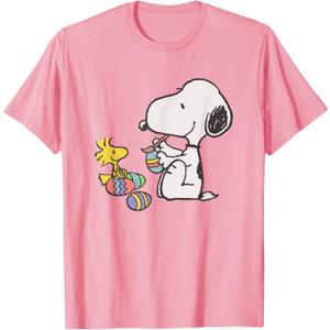 Peanuts Snoopy and Woodstock Easter Eggs T-Shirt, XL