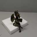 Dragon Reading Book Statue Figurine Sculpture, Wearing Glass Dinosaur Mini Cute Small Creative Ornament for Garden Bookshelf Decorations Adult Shelf Home Landscaping Outdoor Desktop Housewarming