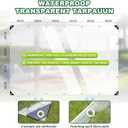 Clear Tarps,Clear Tarps with Grommets,20 MiL Heavy Duty Waterproof with Reinforced Edge for Porch and Outdoor Garden Pet Hutch Roof (8x16ft (2.4x4.8m))
