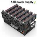 8GPU Mining Rig Frame, Steel Open Air Miner Mining Computer Frame Rig Case for Crypto Coin Currency Bitcoin ETH ETC ZEC Mining Accessories Tools - Frame Only, Fans & GPU is not Included
