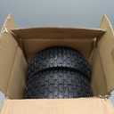 15x6.00-6 Tire and Wheel Front Tire for John Deere Craftsman Husqvarna Lawn Mower | 3" Centered Hub | Bore ID 3/4" | 400 lbs Capacity | Natural Rubber 4 Ply with Tube 2PCS