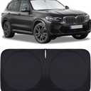 Windshield Sun Shade Foldable Sunshade for 2024 X3 SUV Windshield Cover Custom-fit 2023 2022 2021 2020 2019 2018 BMW X3 UV Relfective Sun Visor Protector