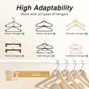 HOUSE DAY Space Saving Hanger Hooks 60 Pack, White Clothes Hanger Connector Hooks, Heavy Duty Hangers Hook Space Saver, Sturdy Hanger Connector Hook, Premium Cascading Hangers for Closet