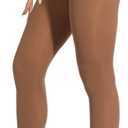 Indestructible Tights for Women, Rip Resistant Pantyhose, 40D Semi Sheer T-Crotch Control Top Stockings (Medium, Coffee)