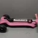 Balance Electric Scooter for Kids Ages 2-9, 2025 Upgraded, Long Range, Friendly Thumb Throttle, Solid Wide Light Up Deck & Wheels, Adjustable Height, 5Mph Safe Limit, 60min Riding, Foldable (Pink)