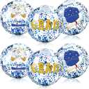 Phoncoo 10 Pcs 16Inch Graduation Inflatable Beach Balls, Congrats Grad Beach Ball with Gold Confetti, Grad Beach Balls for Graduation Pool Party Supplies