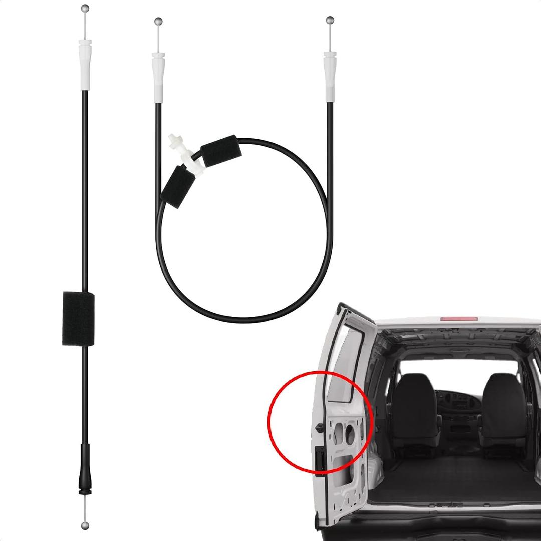 Rear Door Latch Release Cable Left Driver Side, Compatible with Ford E-150 E-250 E-350 E-450 Club Wagon Super Duty, Replaces 8C2Z15431A03A, 6C2Z1543286AA
