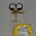 RX WELD Nitrogen Regulator with 0-800 PSI, CGA580 Inlet, Delivery Pressure Equipment Brass Inlet Outlet Connection Gauges with Refrigeration Hose