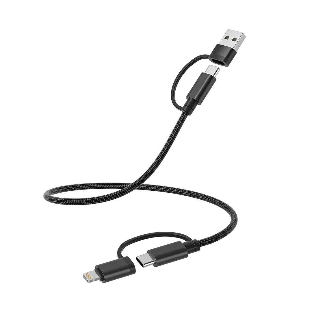 Basesailor 4 in 1 USB C to USB C Cable 1ft,60W Fast Charging Multi Charger Cord with USB Converter/iOS/Type C for iPad 8th 9th 10th Air 4th 5th Mini 6th Generation,A54 A53 A52 A13 A35 A34 A33 A32 A73